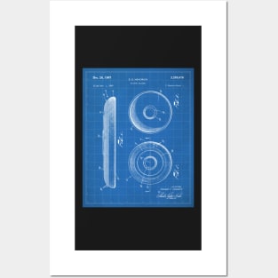 Disc Golf Patent - Golfer Frisbee Art - Blueprint Posters and Art